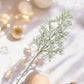 Glittered Mistletoe Stem with White Berries - 24-in - Mellow Monkey