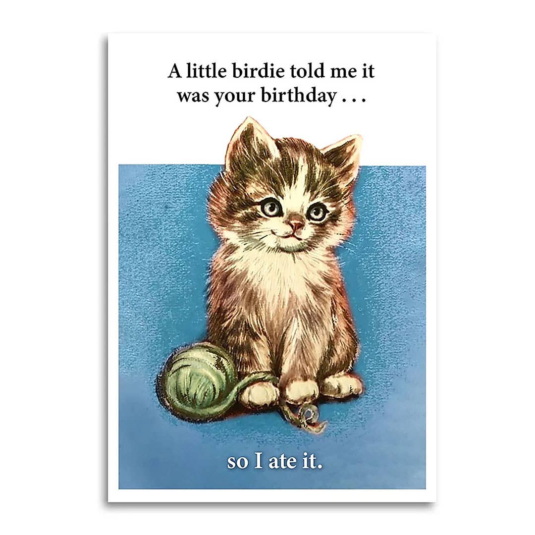 A Little Birdie Told Me It Was Your Birthday - Birthday Card - Mellow Monkey