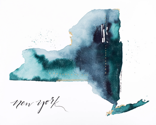 New York Watercolor Print - Mellow Monkey