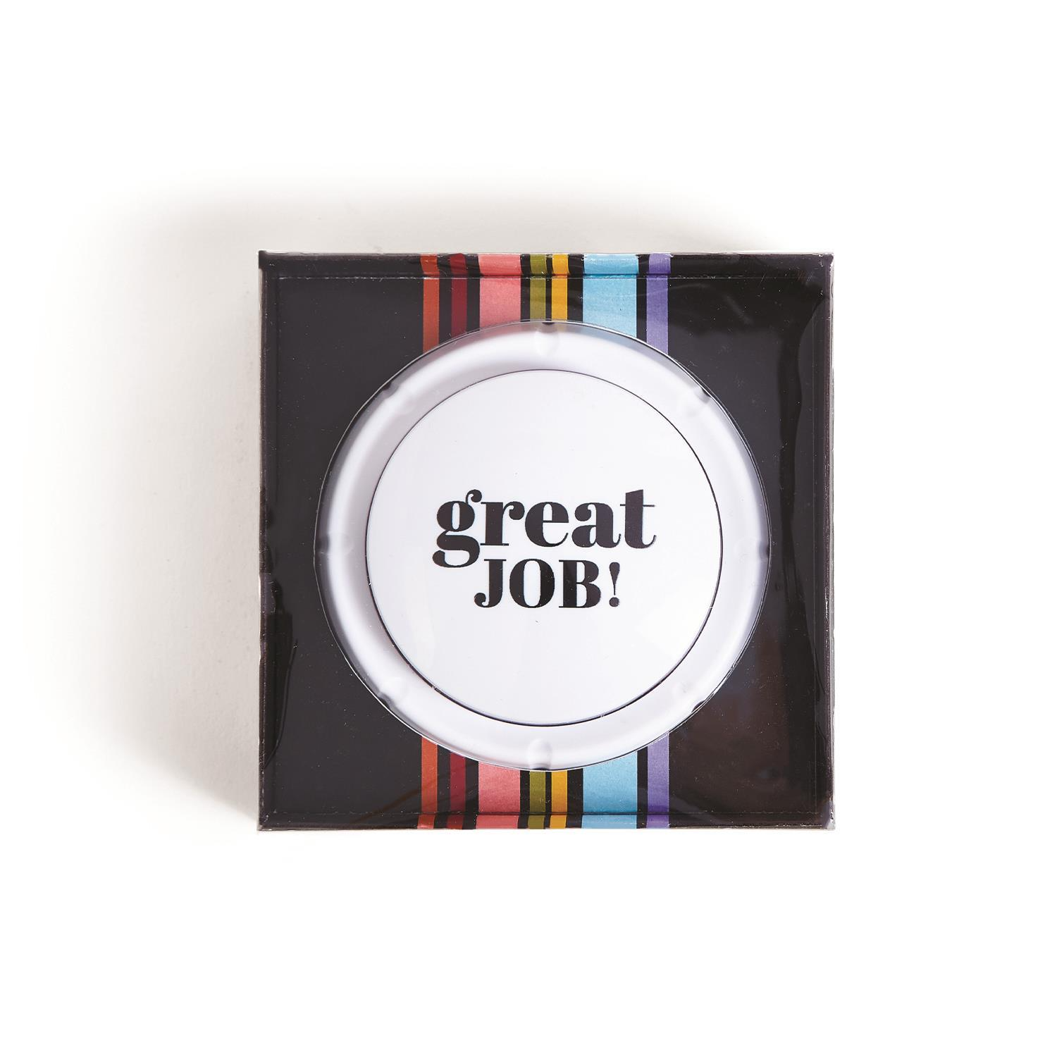 Great Job - Desktop Button in Gift Box - Mellow Monkey