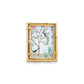 Gold Faux Bamboo Photo Frame with Flora and Fauna Art - Mellow Monkey