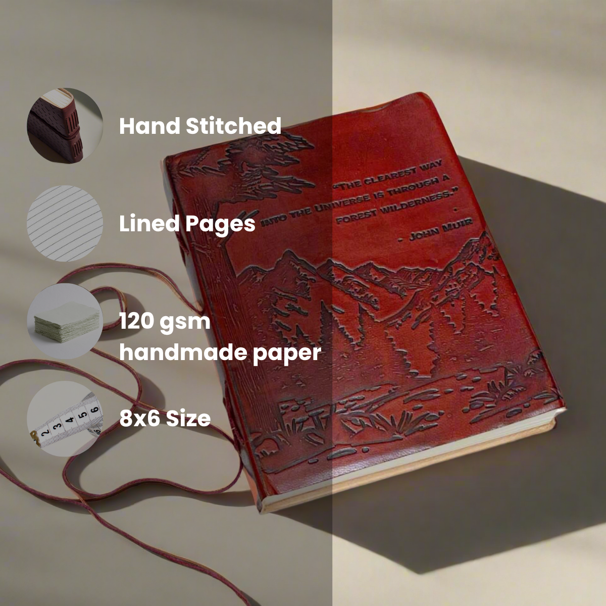 The Clearest Way into the Universe - Leather Journal - Mellow Monkey