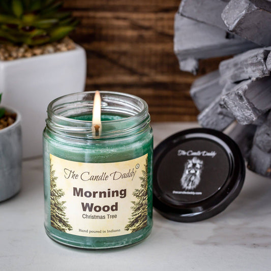 Morning Wood Christmas Holiday Candle - Blue Spruce Pine Tree - 6oz