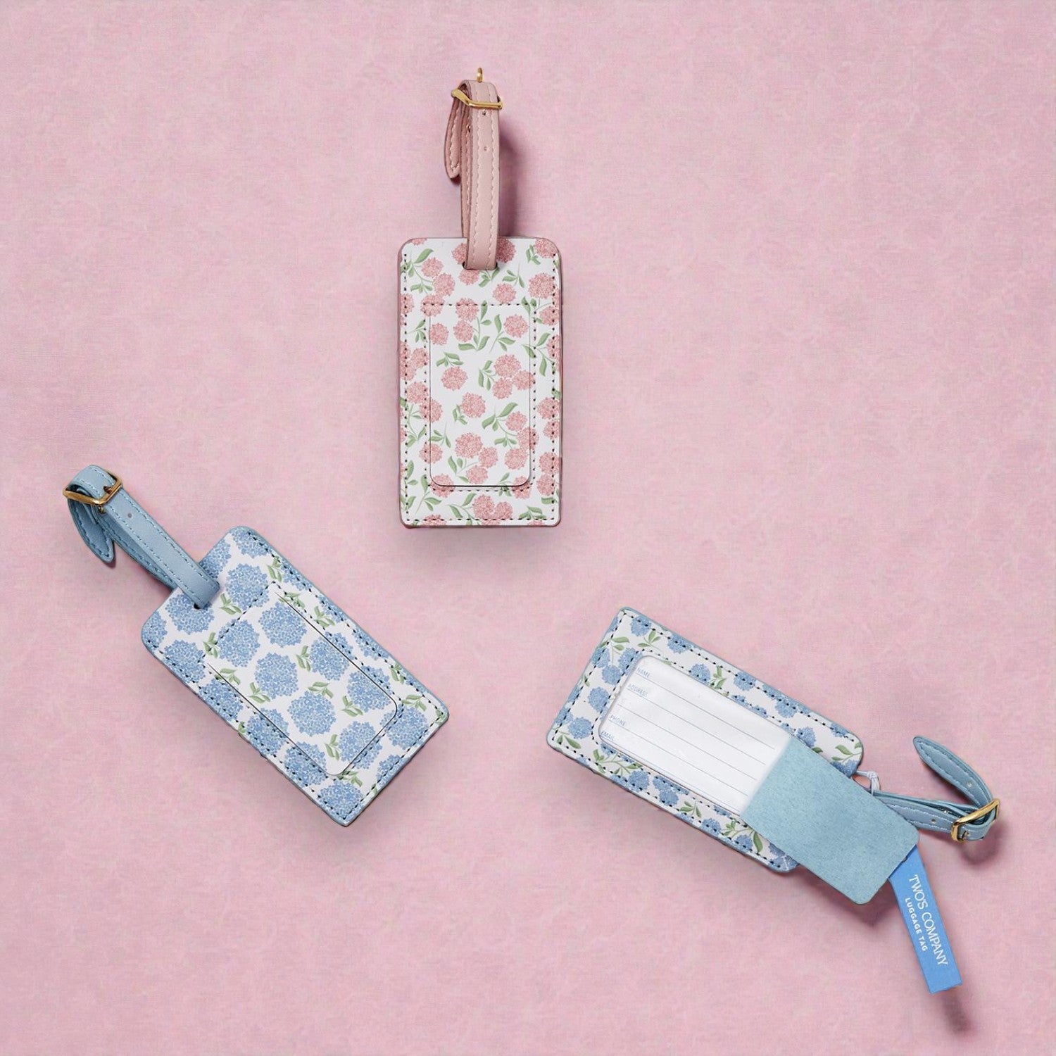 Hydrangea Print Luggage Tag - Mellow Monkey