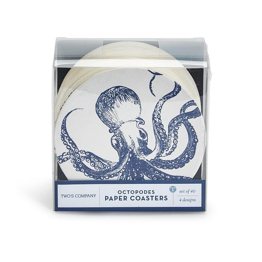 Octopus Heavyweight Paper Coasters - Set of 40 - Mellow Monkey