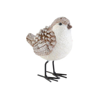 Glittered Wood Grain Pinecone Bird - Mellow Monkey