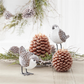 Glittered Wood Grain Pinecone Bird - Mellow Monkey