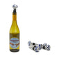 Hand Painted Blue and White Ceramic Wine Bottle Stopper - Mellow Monkey