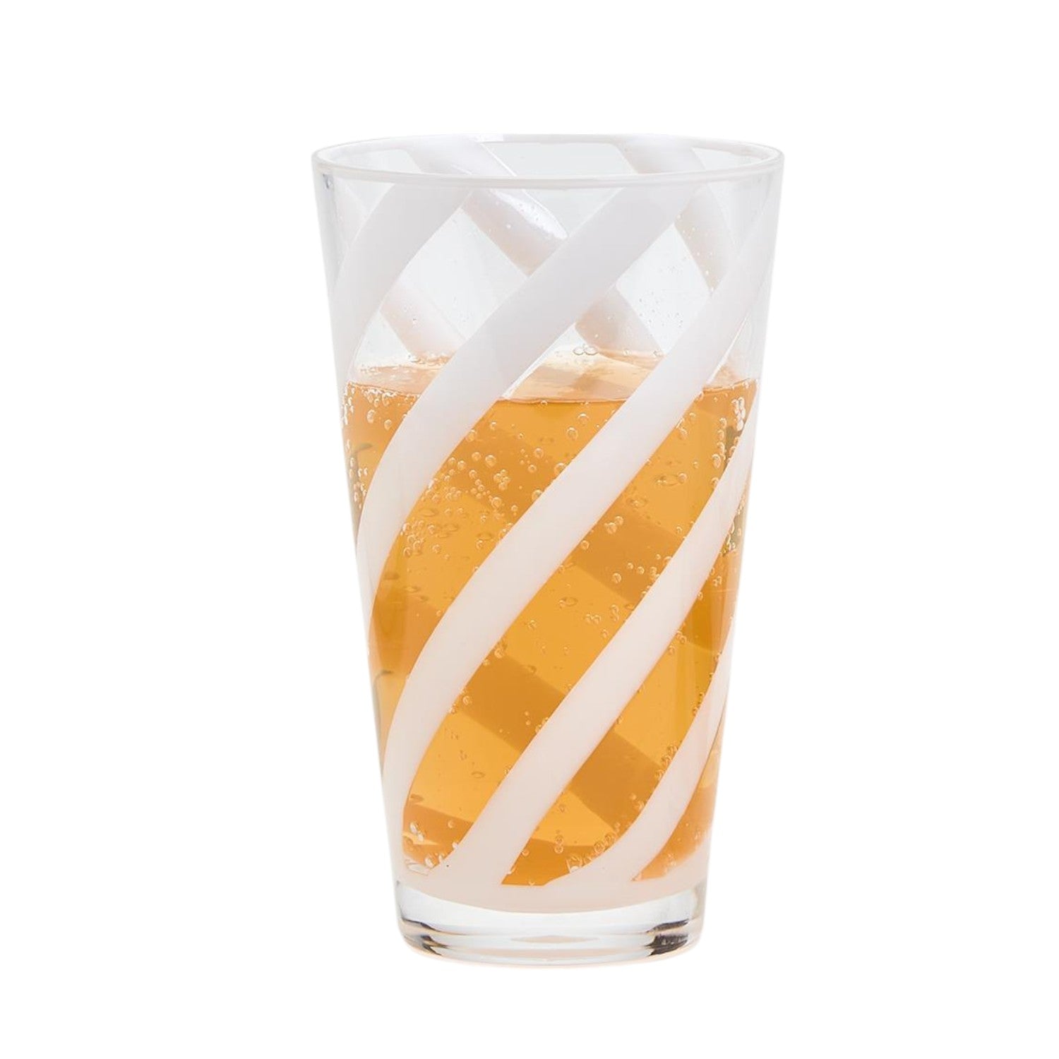 Interlaced Opaque White Drinking Glass - Mellow Monkey