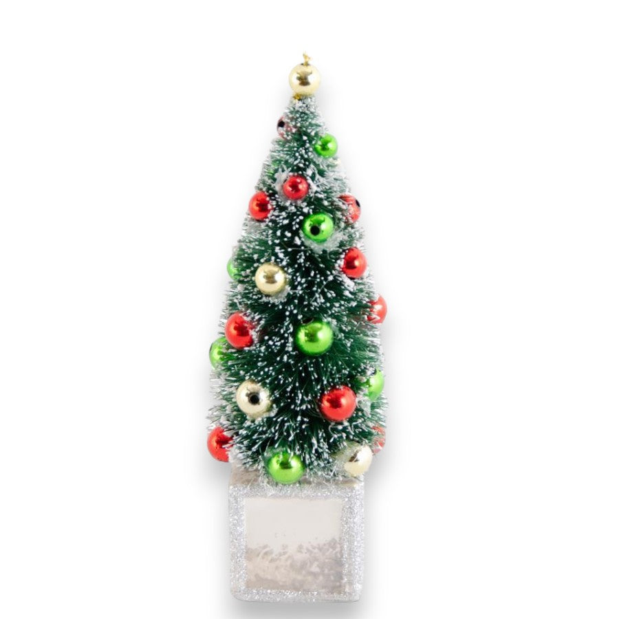 Decorated Bottle Brush Tree Ornament - Mellow Monkey