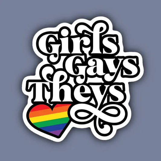 Girls Gays And Theys - Sticker - Mellow Monkey