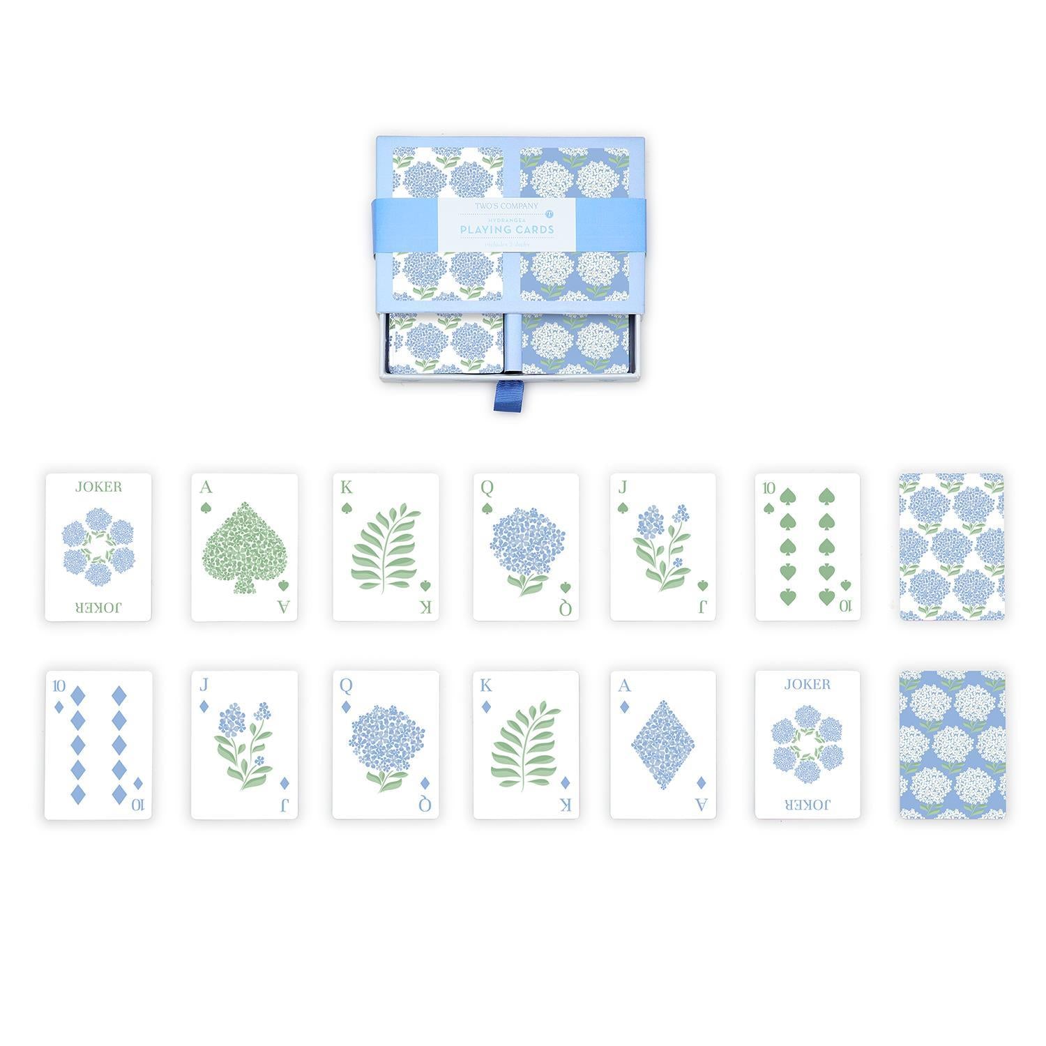Hydrangea Pattern Double Deck Playing Cards - Mellow Monkey