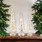 Silver Mercury Glass Glitter Star Top LED Trees - Mellow Monkey