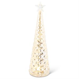 Gold Hobnail Mercury Glass Light-Up Tree with Timer - Mellow Monkey