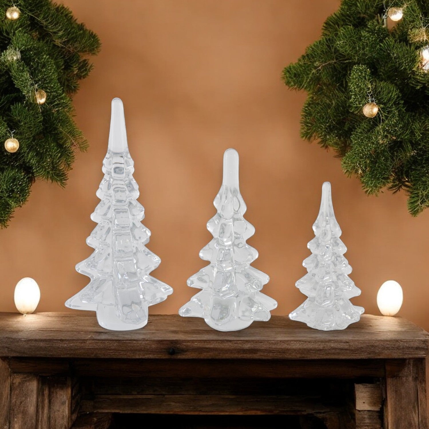 Clear Glass Decorative Trees - Mellow Monkey