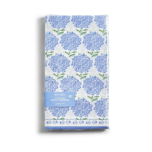 Hydrangea 3-Ply Paper Napkins - Rectangle - Set of 20 - Mellow Monkey