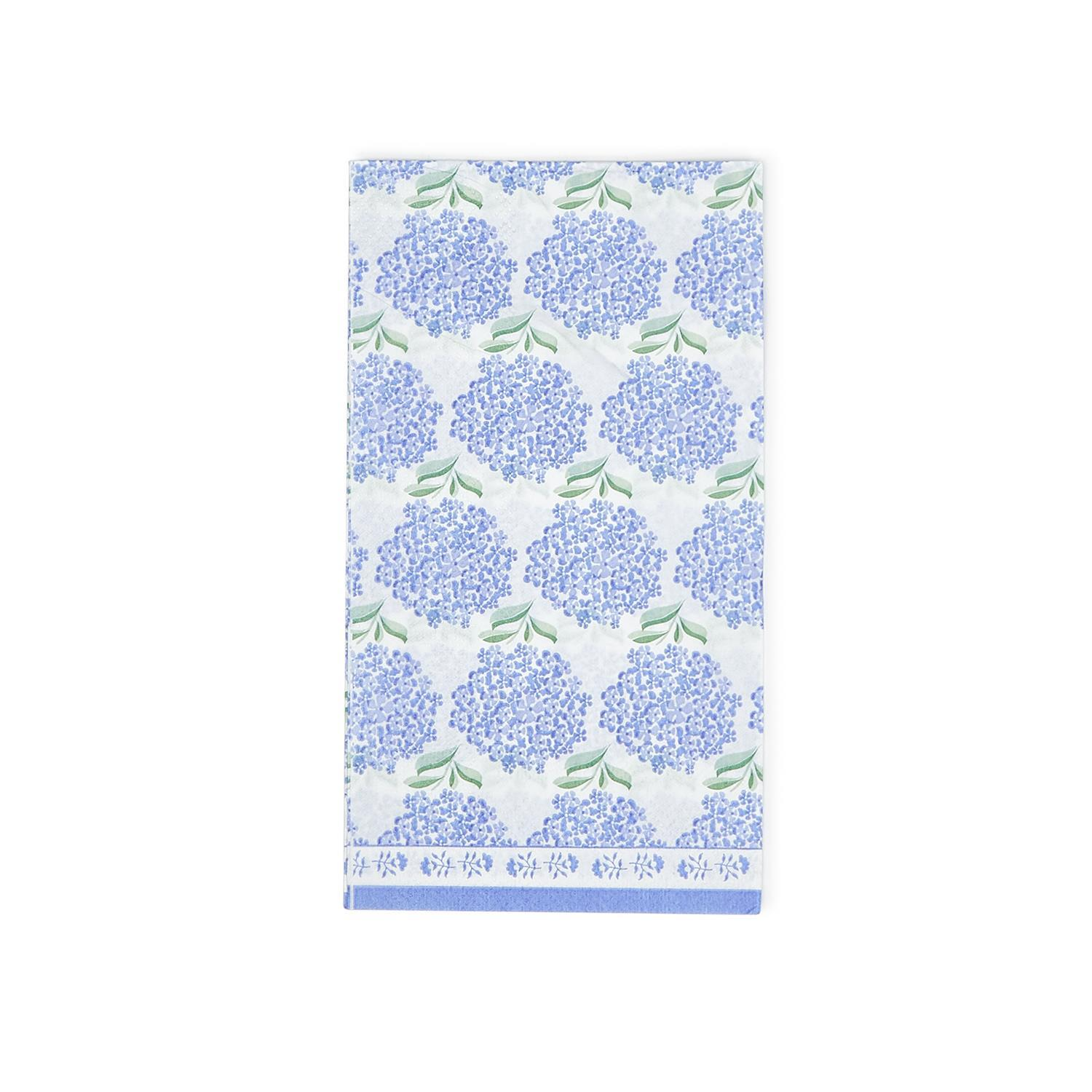 Hydrangea 3-Ply Paper Napkins - Rectangle - Set of 20 - Mellow Monkey