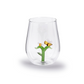 Bee and Flower Icon Stemless Wine Glass - 20 oz - Mellow Monkey