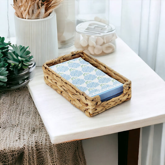 Water Hyacinth Fish Bone Weave Guest Napkin Holder - Mellow Monkey