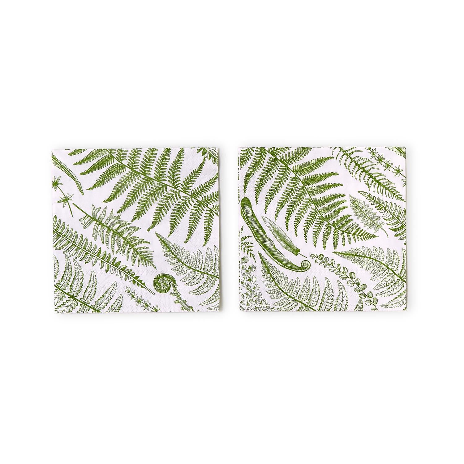 Fern 3-Ply Paper Napkins - Square - Set of 20 - Mellow Monkey