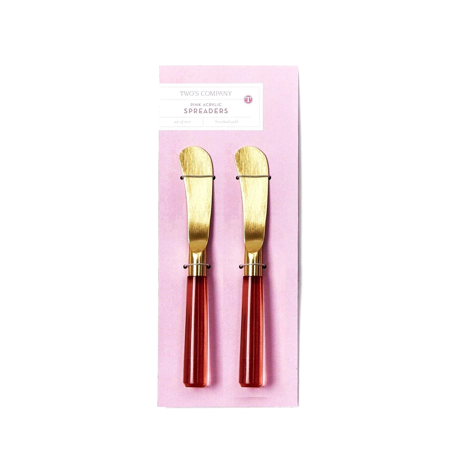 Pink Blush Set Of 2 Spreaders - Mellow Monkey