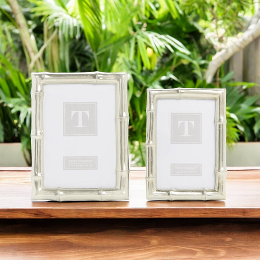 Silver Faux Bamboo Photo Frame - Mellow Monkey