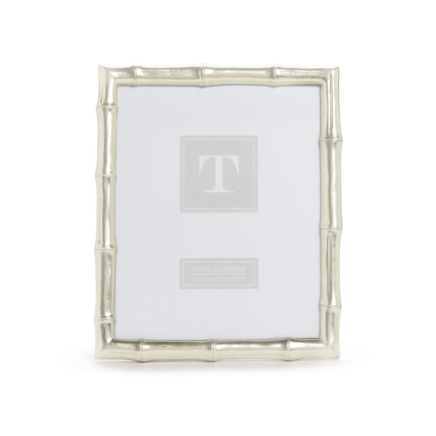 Silver Faux Bamboo Photo Frame - 8 x 10 - Mellow Monkey