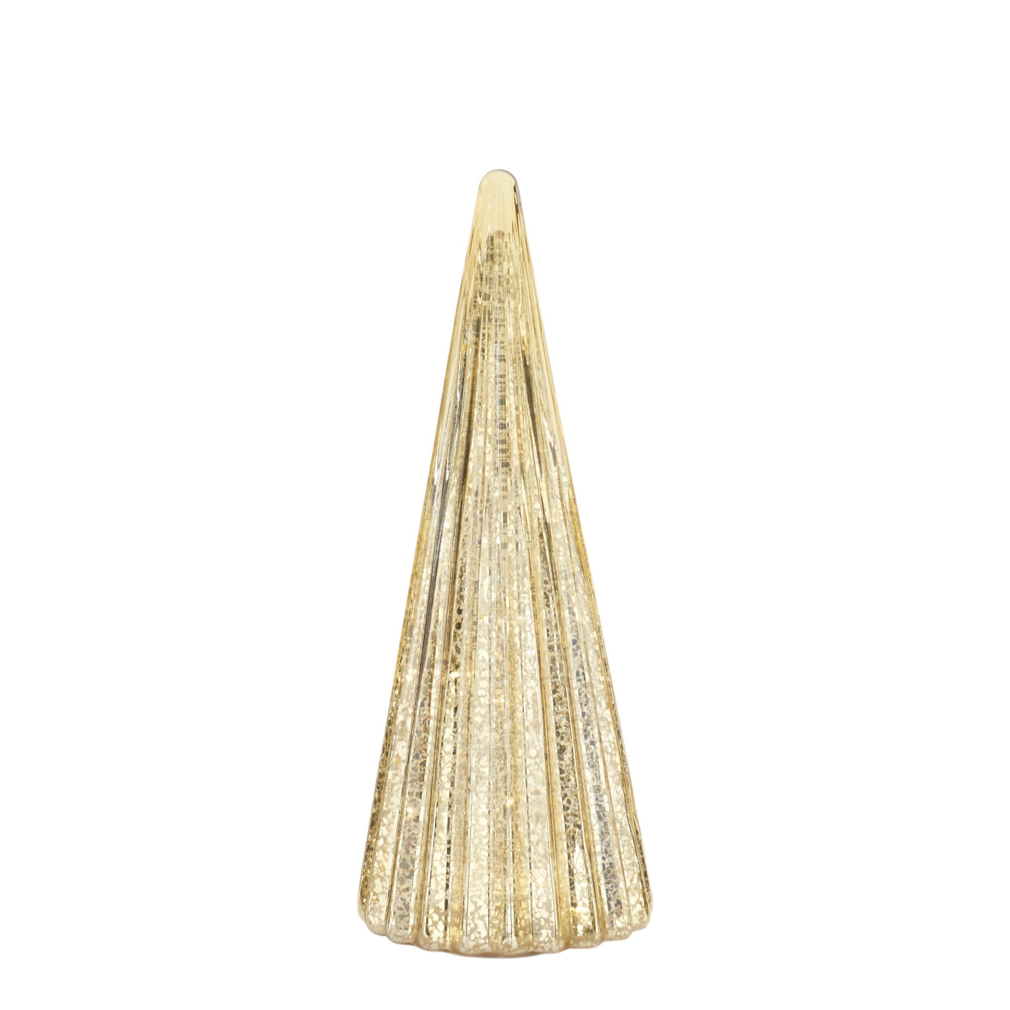 Ribbed Gold LED Mercury Glass Tree with Timer – Mellow Monkey