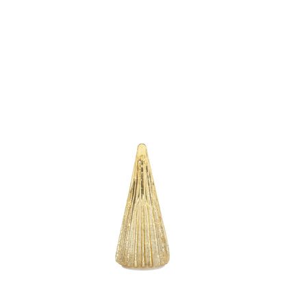 Ribbed Gold LED Mercury Glass Tree with Timer - Mellow Monkey