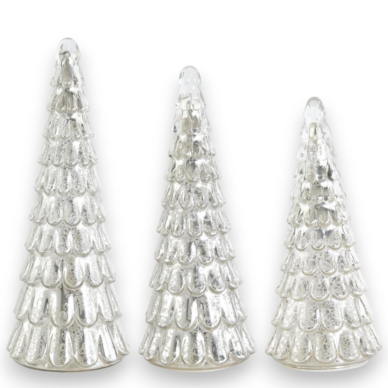 Silver LED Mercury Glass Tree - Mellow Monkey