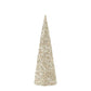 Champagne Sequins & Bead Embellished LED Cone Trees with Timer - Mellow Monkey