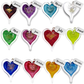 Small Birthstone Glass Heart Ornament - 3-in