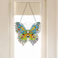 Luisa Blue, Yellow & Green Butterfly Window Panel - 20-1/2-in