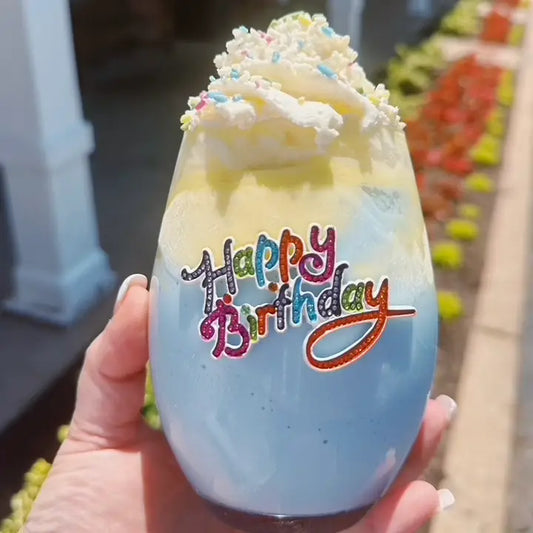 Happy Birthday Jeweled Stemless Wine Glass