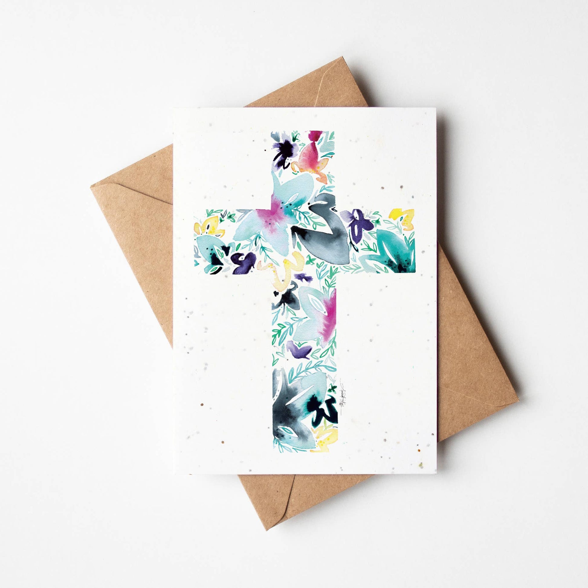 Cross Plantable Wildflowers Greeting Card - Mellow Monkey