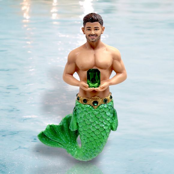 December Diamonds May Emerald Collectible Merman Ornament 55-55493 - Mellow Monkey