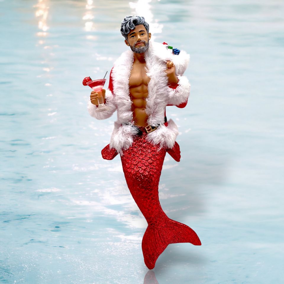 December Diamonds Hey Santa! Collectible Merman Ornament 55-55501 - Mellow Monkey