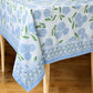 Hydrangea Block Print Tablecloth