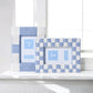 Hand-Woven Checkered Blue and White Pattern 4" x 6" Photo Frame