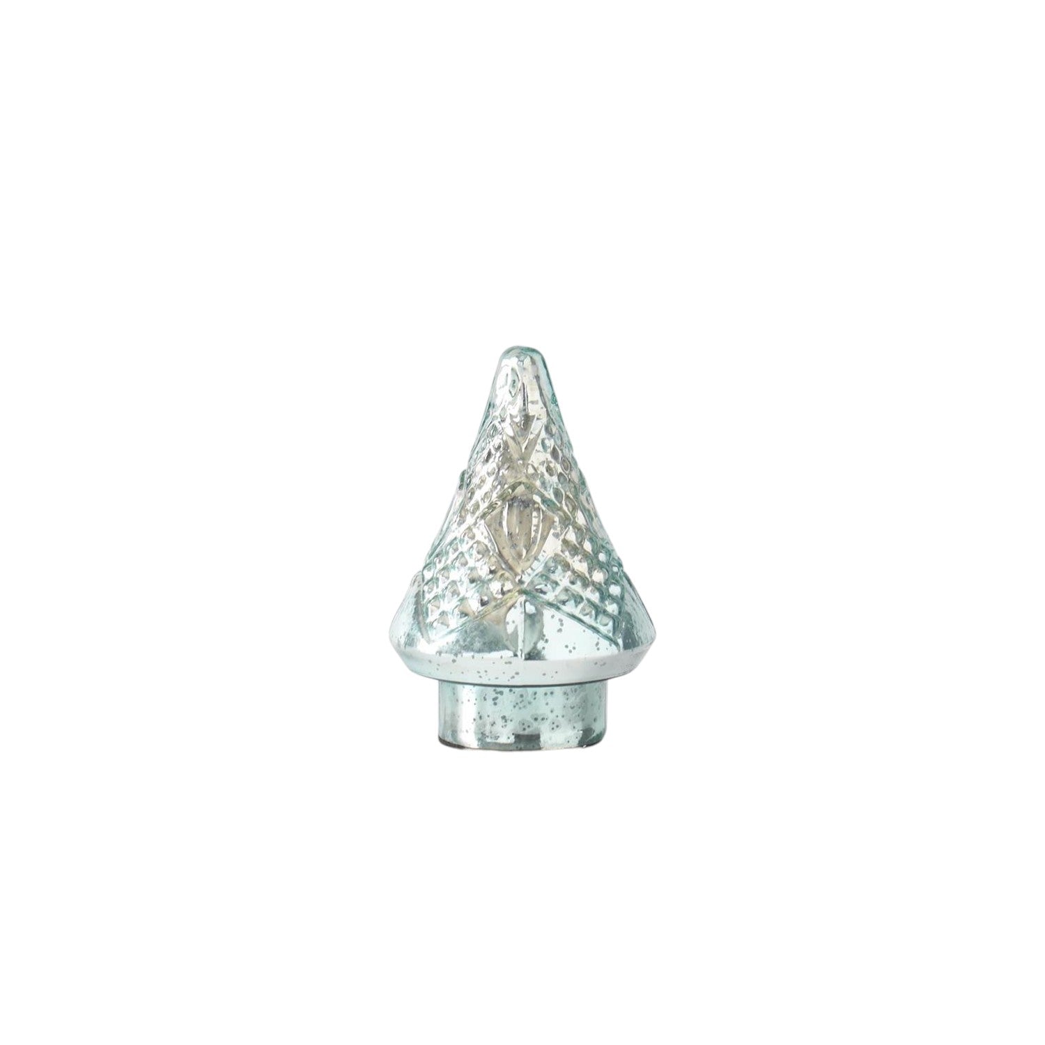 Aquamarine Mercury Glass Embossed Trees - Mellow Monkey