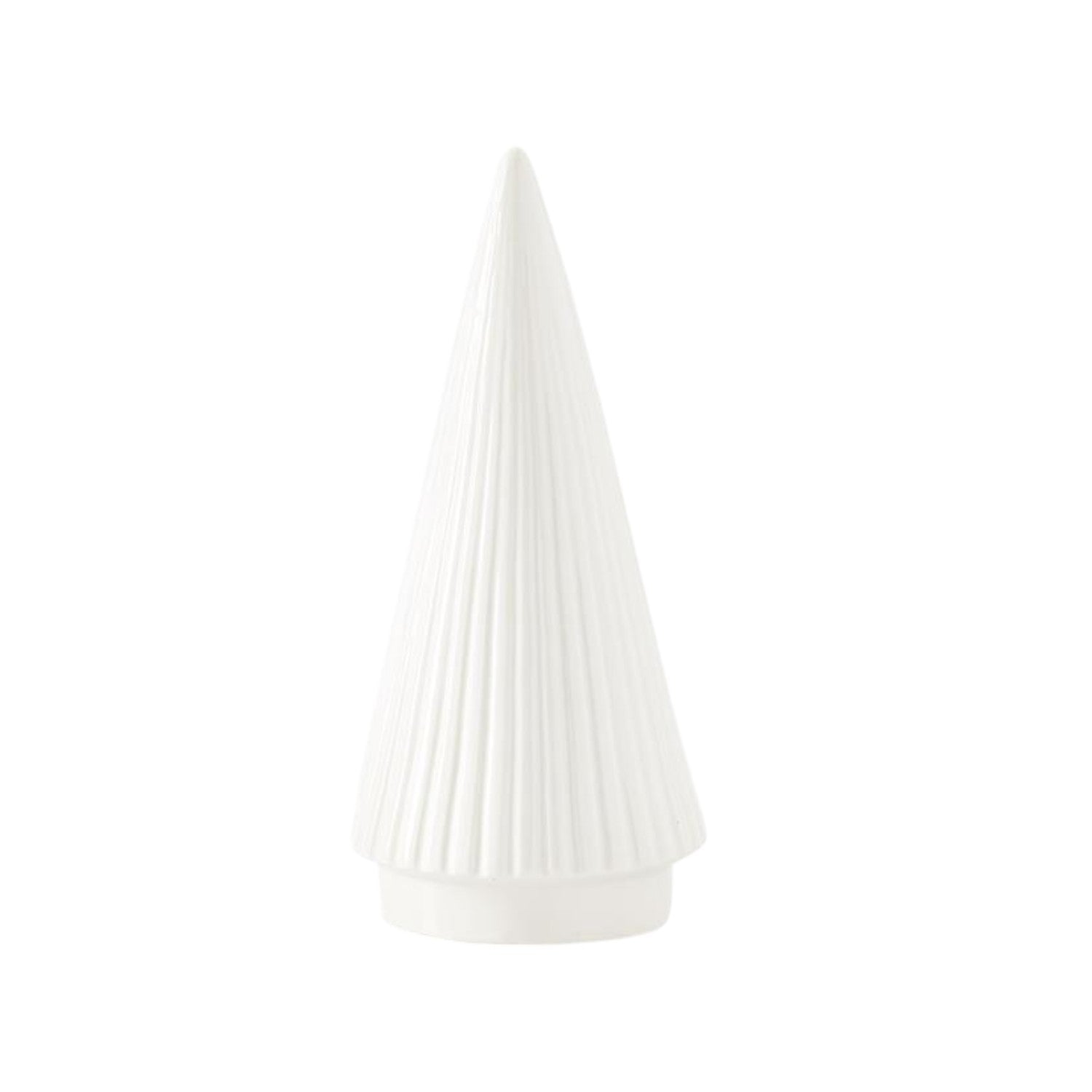 Vertical Ribbed White Ceramic Christmas Trees - Mellow Monkey