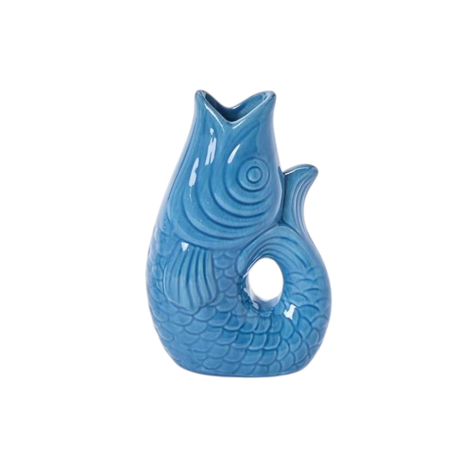 Small Ceramic Fish Vase - 8-in - Mellow Monkey