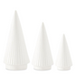 Vertical Ribbed White Ceramic Christmas Trees - Mellow Monkey