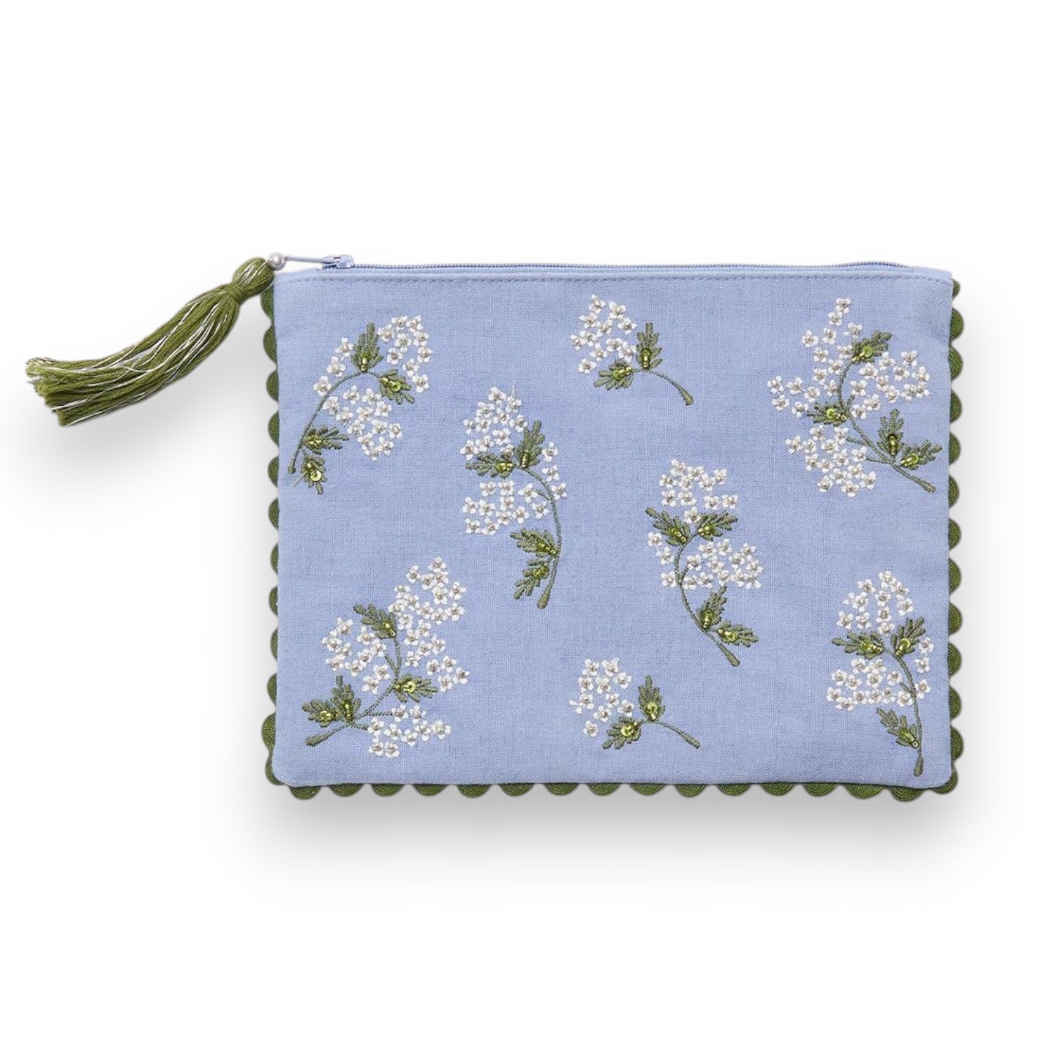 Hydrangea Multipurpose Pouch - White & Blue - Mellow Monkey