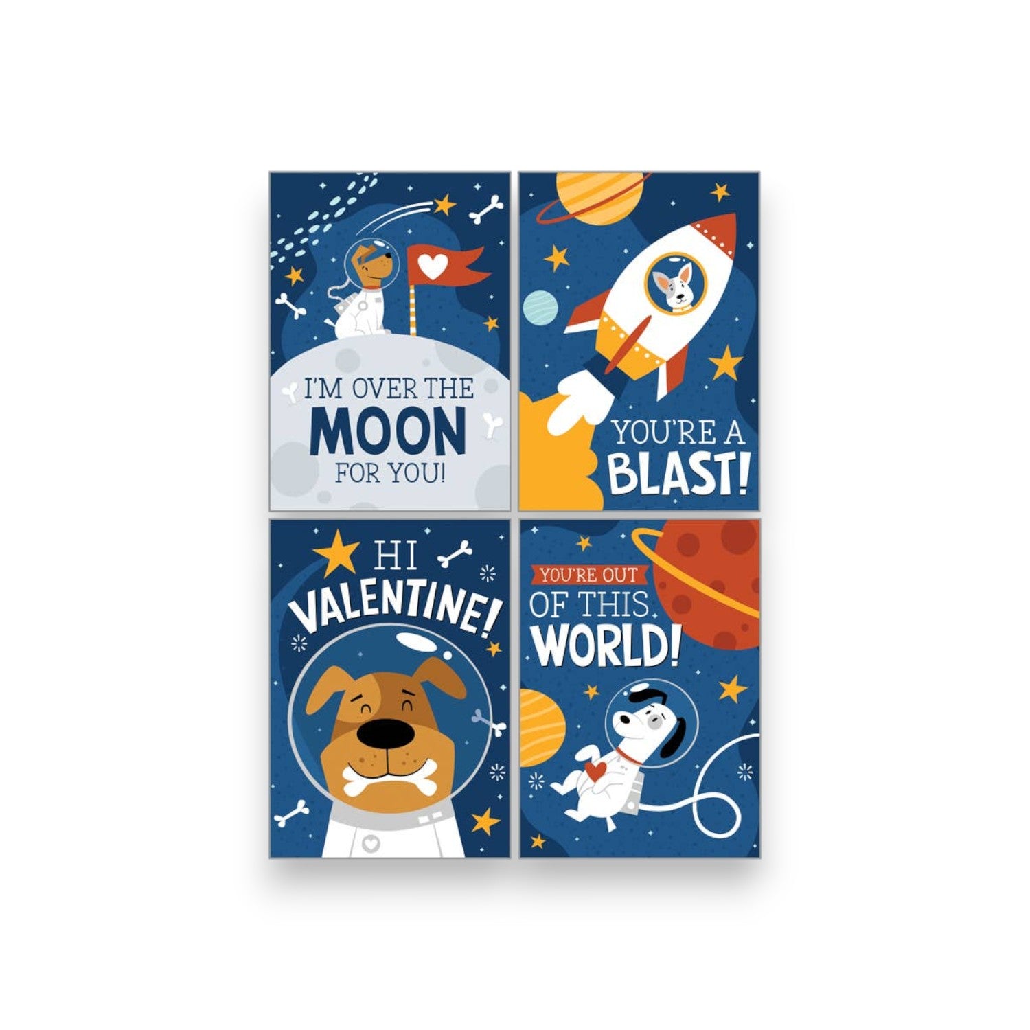 Kids Valentine Pack - Space Pups - Mellow Monkey