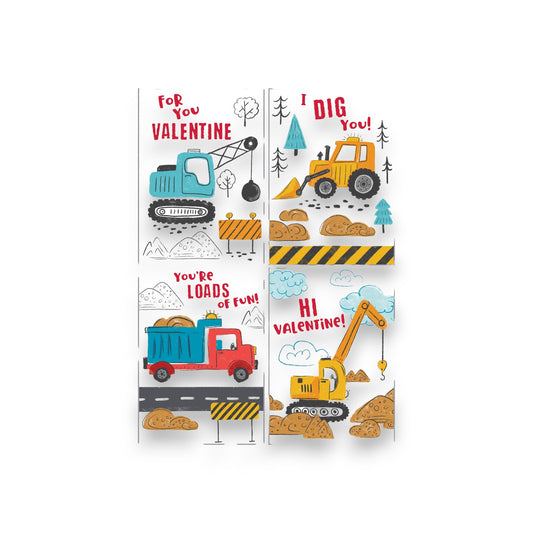 Kids Valentine Pack - Construction Time - Mellow Monkey