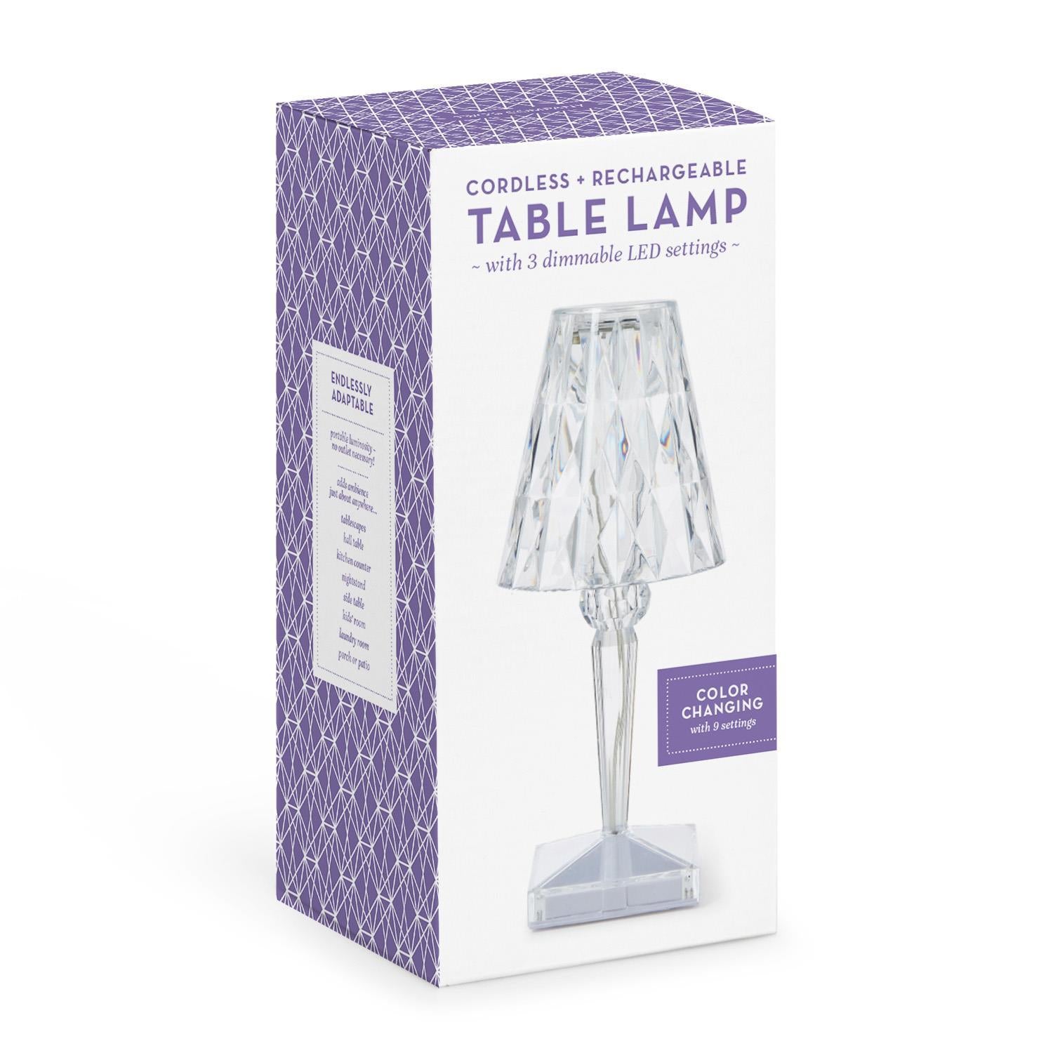 Crystal Lights LED Portable Cordless Color-Changing Rechargeable Table Lamp - 10-1/4-in - Mellow Monkey