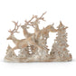 Whitewashed Prancing Reindeer Resin Winter Scene - 15-1/4-in - Mellow Monkey