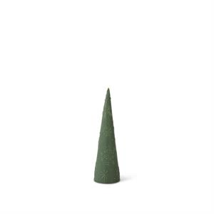 Green Ceramic Cone Christmas Tree with Embossed Snowflakes - Mellow Monkey