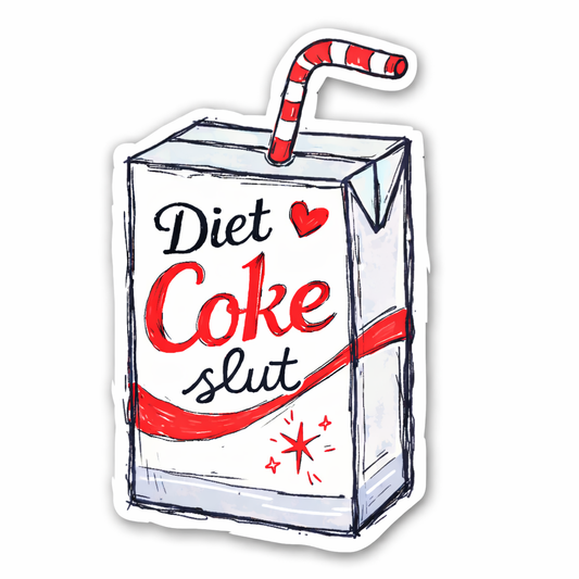 Diet Coke Slut - Vinyl Decal Sticker - Mellow Monkey